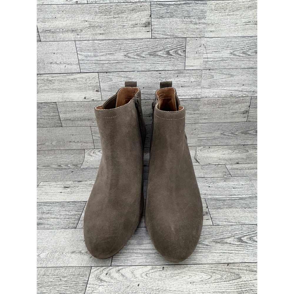 Vionic Paloma Taupe Suede Weather Resistant Wedge Ankle Boots‎ VW18411 Women 8.5